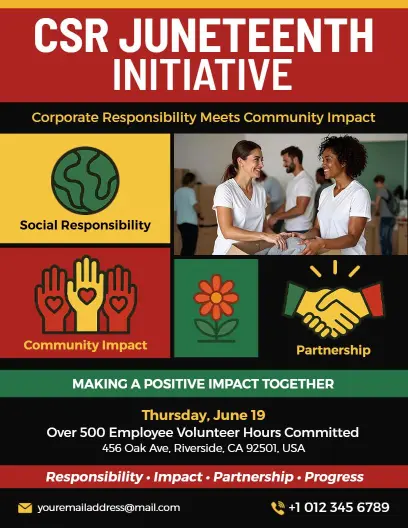 Juneteenth CSR Initiative Flyer Template