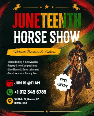Juneteenth Horse Show Event Flyer Template