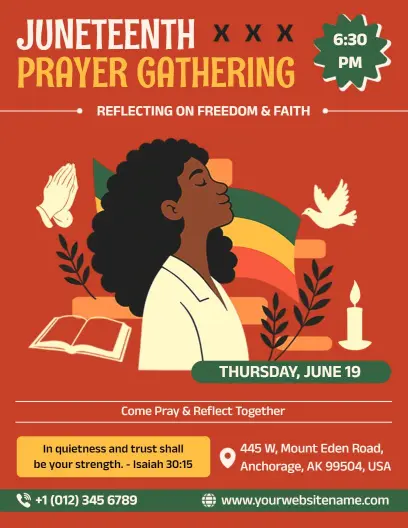 Juneteenth Prayer Gathering Flyer Template