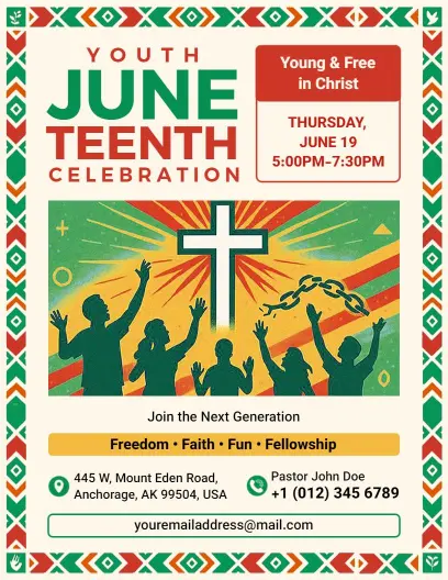 Juneteenth Youth Celebration Flyer Template