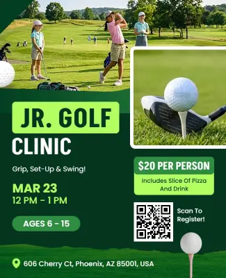 Junior Golf Clinic Flyer Template