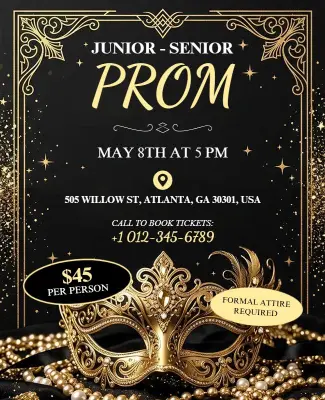 Junior-Senior Prom Event Flyer Template