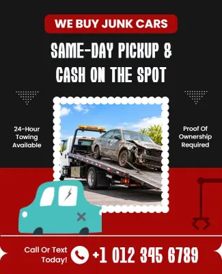 Junk Car Removal Service Flyer Template