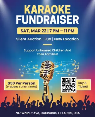 Karaoke Fundraiser Event Flyer Template