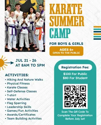 Karate Summer Camp Activities Flyer Template