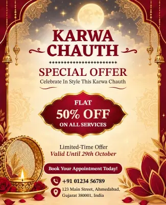 Karwa Chauth Special Offer Discount Flyer Template