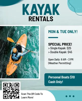 Kayak Rentals Promotion Flyer Template