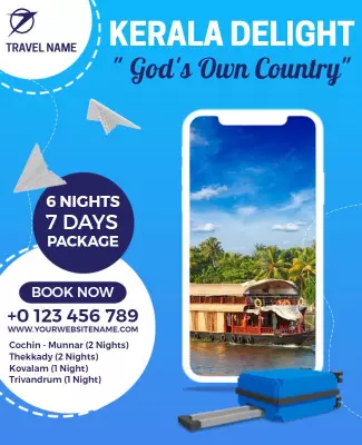 Promotional Travel Package for Kerala Flyer Template