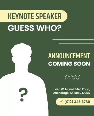 Keynote Speaker Announcement Event Flyer Template