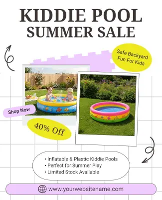 Kiddie Pool Summer Sale Promotion Flyer Template