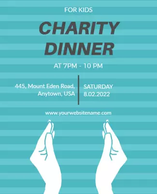 Kids Charity Dinner Event Flyer Template