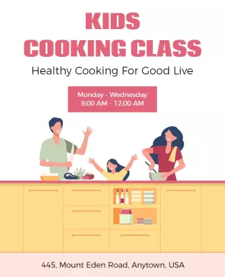Kids Cooking Class Flyer Template