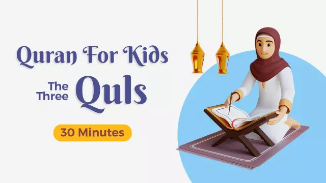 Kids Quran Learning Activity Three Quls Trending YouTube Thumbnail Template