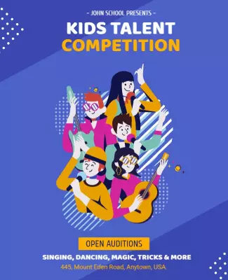 Kids Talent Competition Event Flyer Template