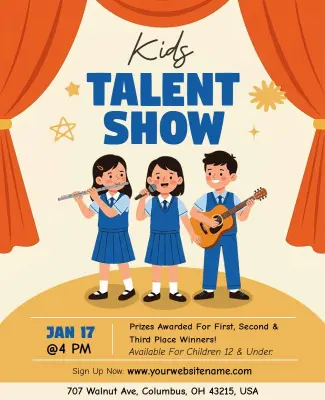 Kids Talent Show Event Flyer Template