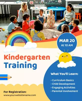 Kindergarten Training Program Flyer Template