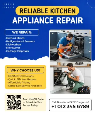 Kitchen Appliance Repair Service Flyer Template
