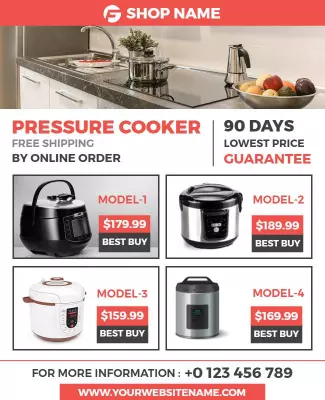 Kitchen Appliance Sale Promotion Flyer Template