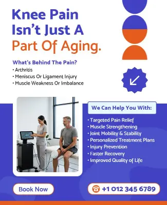 Knee Pain Relief and Treatment Flyer Template