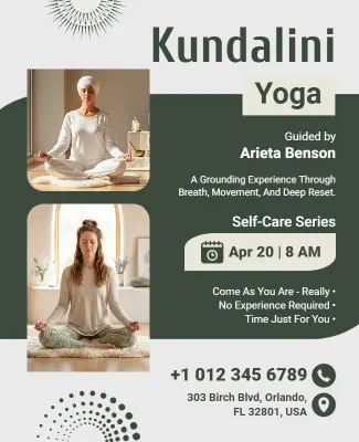 Kundalini Yoga Self-Care Series Flyer Template