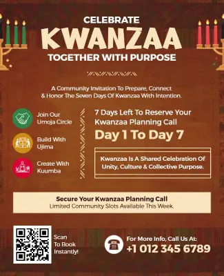 Kwanzaa Celebration Event Planning Flyer Template