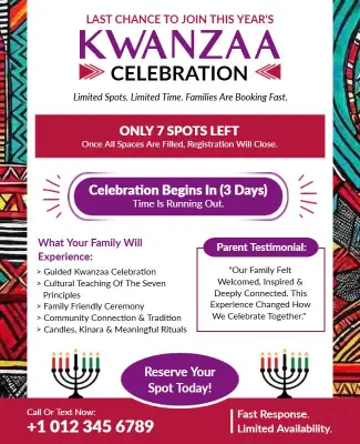 Kwanzaa Celebration Family Event Flyer Template