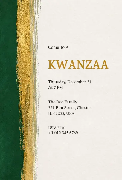 Kwanzaa Cultural Celebration Invitation Template