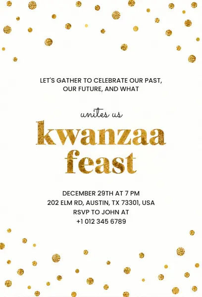 Kwanzaa Feast Celebration Invitation Template