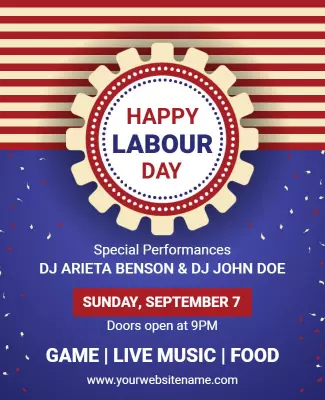 Labor Day Celebration Event Flyer Template