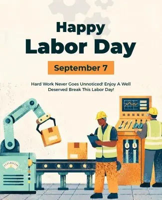 Labor Day Celebration Event Poster Template