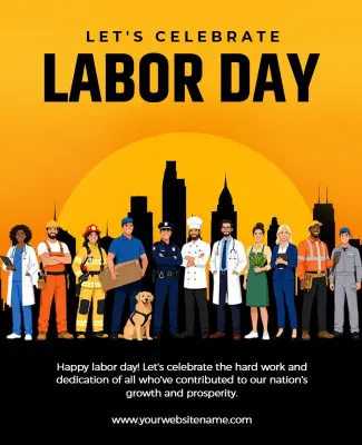 Labor Day Celebration Poster Template