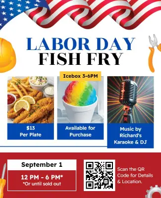 Labor Day Fish Fry Celebration Flyer Template
