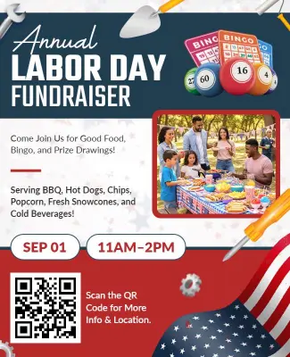 Labor Day Fundraiser Event Flyer Template