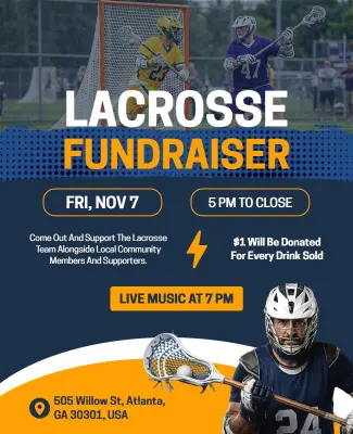 Lacrosse Fundraiser Event Flyer Template