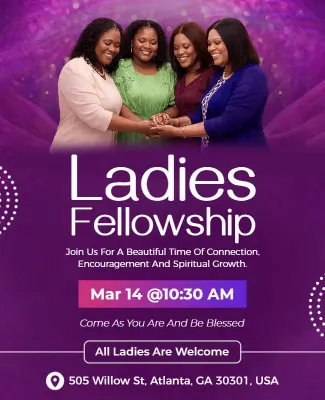 Ladies Fellowship Event Poster Template