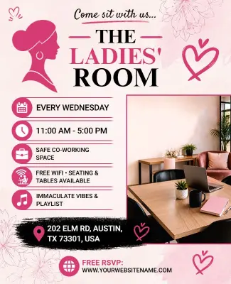 Ladies' Room Experience Flyer Template