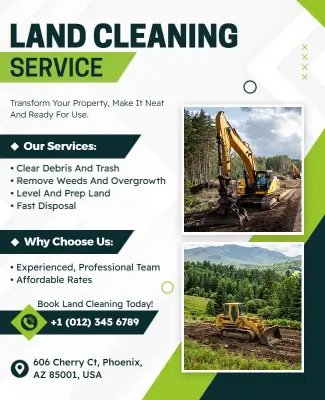 Land Clearing Services Promotional Flyer Template