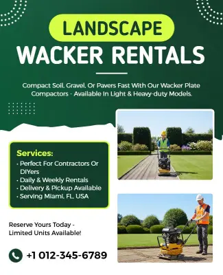 Landscape Equipment Rental Services Flyer Template