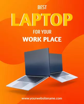 Laptop Promotion for Workplace Flyer Template