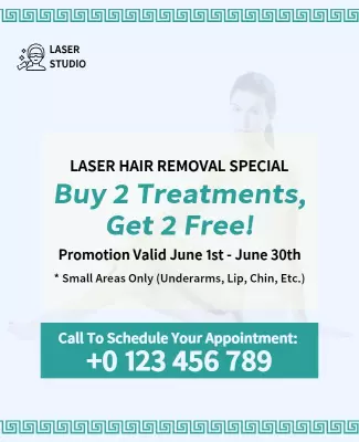 Laser Hair Removal Promotion Flyer Template