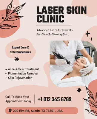 Laser Skin Clinic Promotional Poster Template