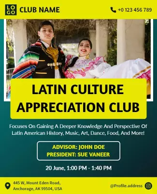 Latin Culture Appreciation Event Flyer Template