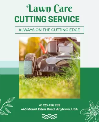 Lawn Care Service and Grass Cutting Flyer Template