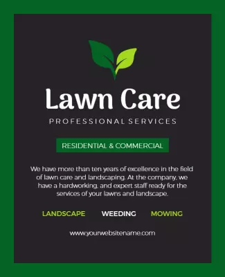 Lawn Care Professional Services Flyer Template