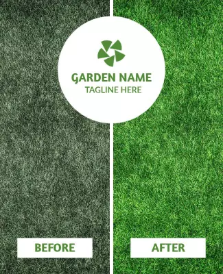 Lawn Care Service Before and After Flyer Template