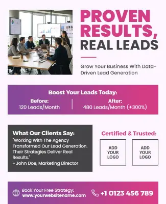 Lead Generation Business Strategy Flyer Template
