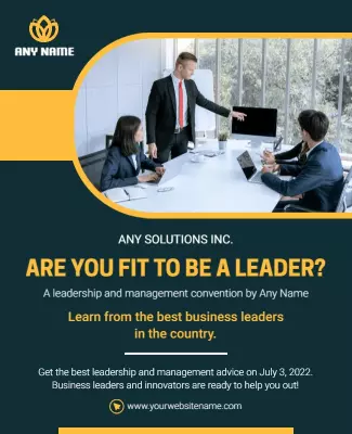 Leadership and Management Convention Flyer Template