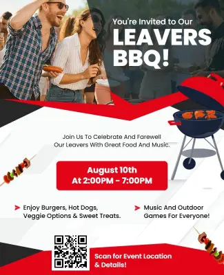 Leavers BBQ Celebration Flyer Template