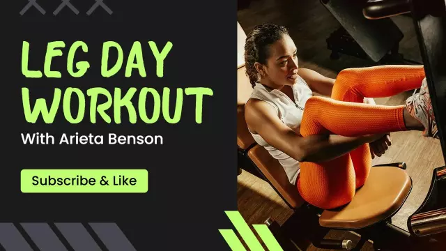 Leg Day Workout Fitness YouTube Thumbnail Template