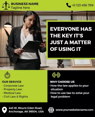 Legal Services Promotion Flyer Template